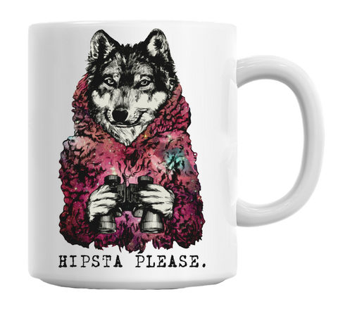 Wolf Hipsta Please Mug - Wolves Landing