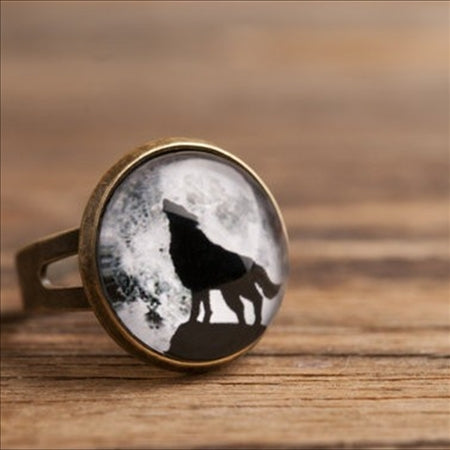 Adjustable Howling Wolf Rings Perfect for Gifts - Wolves Landing