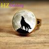 Adjustable Howling Wolf Rings Perfect for Gifts - Wolves Landing