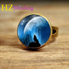 Adjustable Howling Wolf Rings Perfect for Gifts - Wolves Landing
