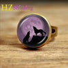 Adjustable Howling Wolf Rings Perfect for Gifts - Wolves Landing