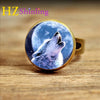 Adjustable Howling Wolf Rings Perfect for Gifts - Wolves Landing