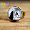 Adjustable Howling Wolf Rings Perfect for Gifts - Wolves Landing