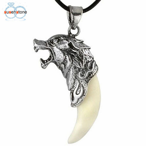New Man Wolf Titanium Steel Domineering Tooth Pendant - Wolves Landing