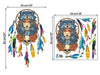 Indian Wolf Headdress Full Color Girl Wall Stickers Wall - Wolves Landing
