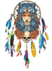 Indian Wolf Headdress Full Color Girl Wall Stickers Wall - Wolves Landing